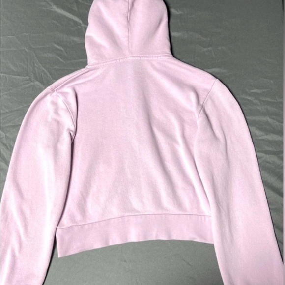 Brandy Melville Pink Cropped Crystal Hoodie - Picture 4 of 4